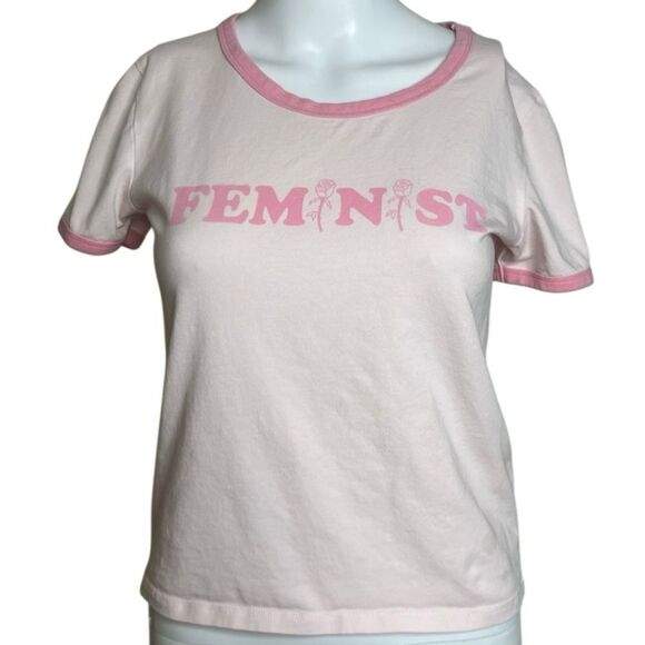 Divided Pink Feminist Graphic Tee Size Medium - Picture 1 of 4
